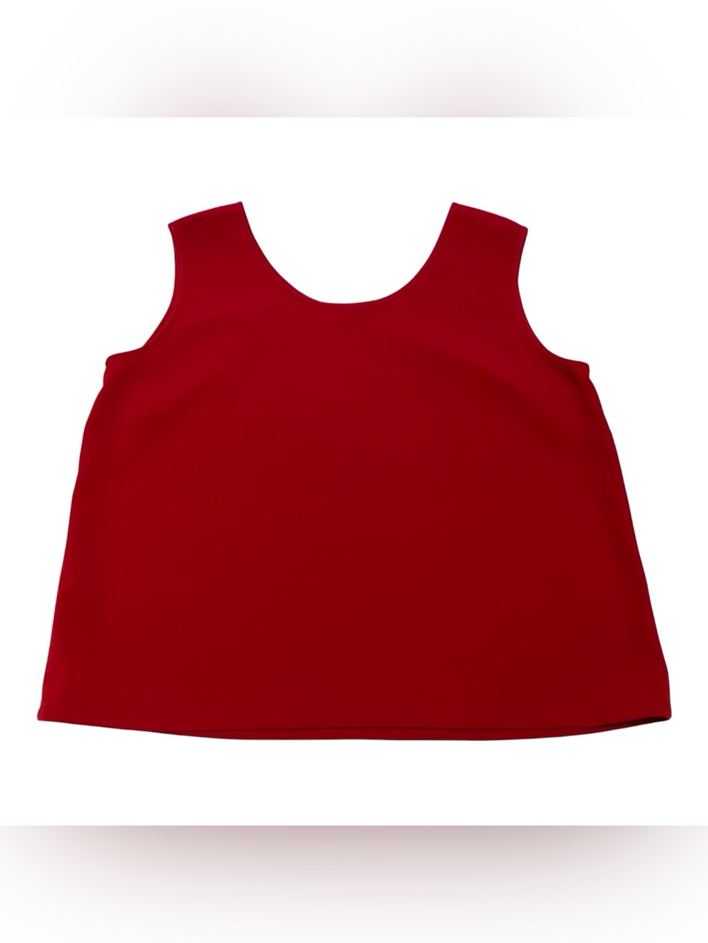 Women's Red Tank Pullover Top,12 - Picture 7 of 7